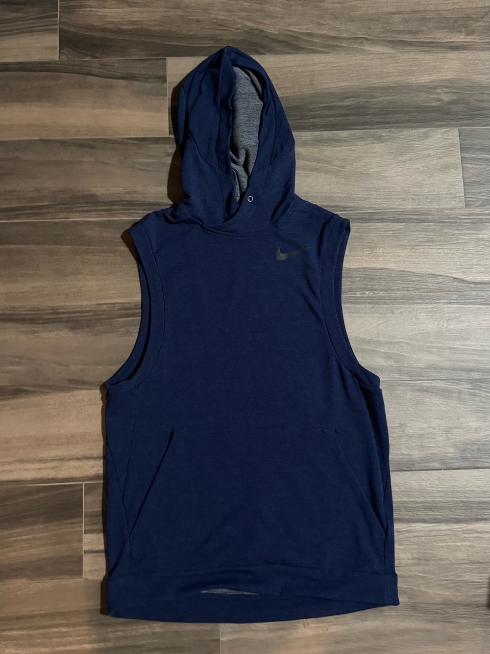 Nike Men’s Navy Sleeveless Hooded Swim Top